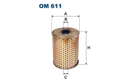 Filter, hydraulics OM 611 Filtron