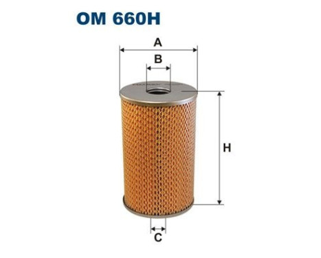 Filter, hydraulics OM 660H Filtron
