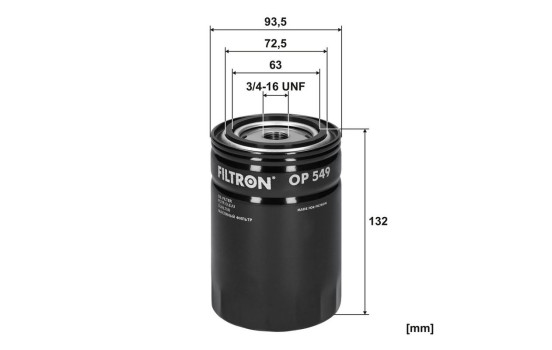 Filter, hydraulics OP 549 Filtron, Image 3