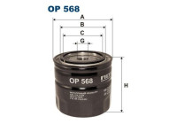 Filter, hydraulics OP 568 Filtron