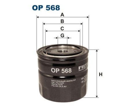 Filter, hydraulics OP 568 Filtron