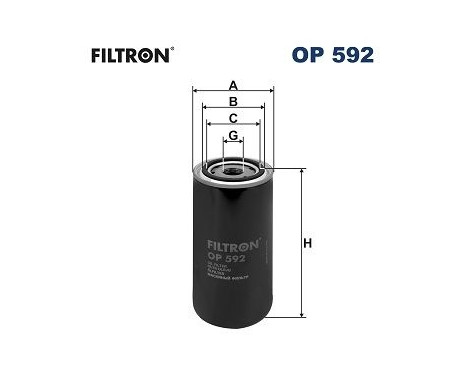 Filter, hydraulics OP 592 Filtron