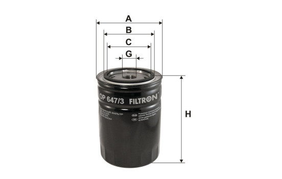 Filter, hydraulics OP 647/3 Filtron, Image 2
