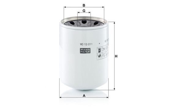 Filter, hydraulics WD 13 011 x Mann, Image 2