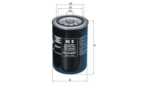 Filter, operating hydraulics HC 8 Mahle