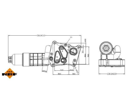Housing, oil filter 31874 NRF, Image 5