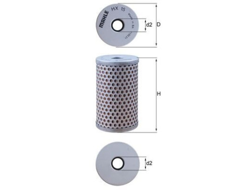 Hydraulic Filter, steering system HX 15 Mahle, Image 2