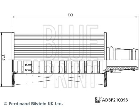 oil filter ADBP210093 Blue Print, Image 3