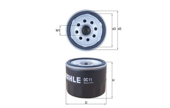 Oil Filter OC 11 Mahle, Image 4