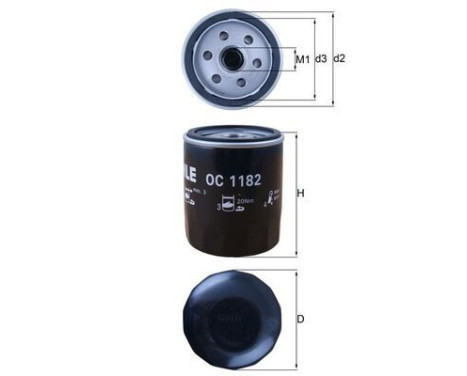 Oil Filter OC 1182 Mahle