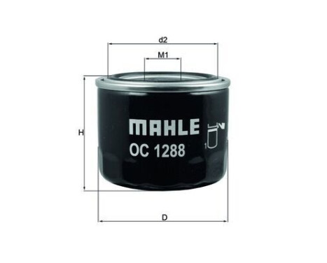 Oil Filter OC 1288 Mahle, Image 2