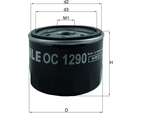 Oil Filter OC 1290 Mahle