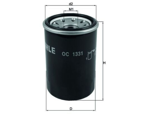 Oil Filter OC 1331 Mahle, Image 2