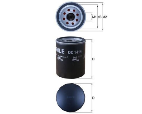 Oil Filter OC 1414 Mahle, Image 4