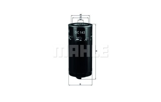 Oil Filter OC 143 Mahle, Image 2
