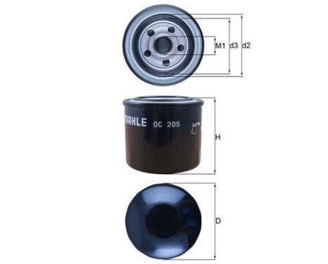 Oil Filter OC 205 Mahle, Image 4