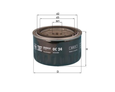 Oil Filter OC 24 Mahle, Image 2