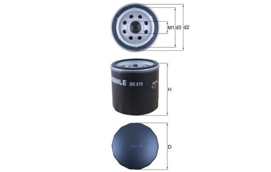 Oil Filter OC 272 Mahle, Image 4