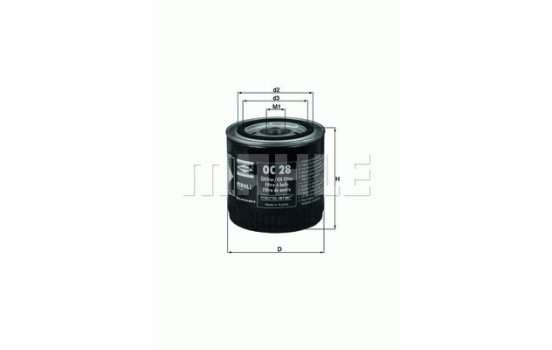 Oil Filter OC 28 Mahle, Image 4