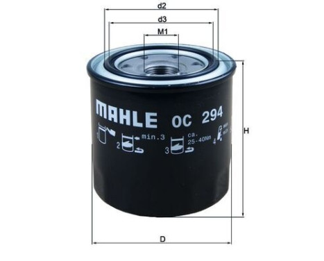 Oil Filter OC 294 Mahle, Image 2