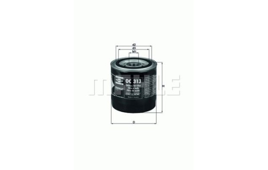 Oil Filter OC 313 Mahle, Image 2