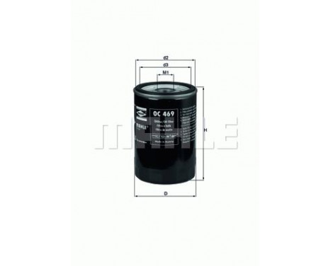 Oil Filter OC 469 Mahle, Image 2