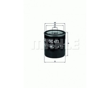 Oil Filter OC 473 Mahle, Image 3