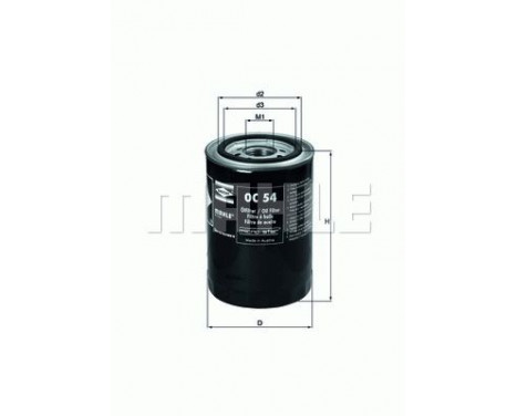 Oil Filter OC 54 Mahle, Image 2