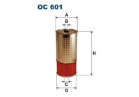 Oil filter OC 601 Filtron