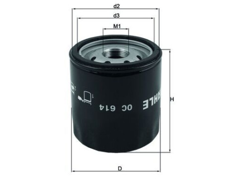 Oil Filter OC 614 Mahle, Image 5