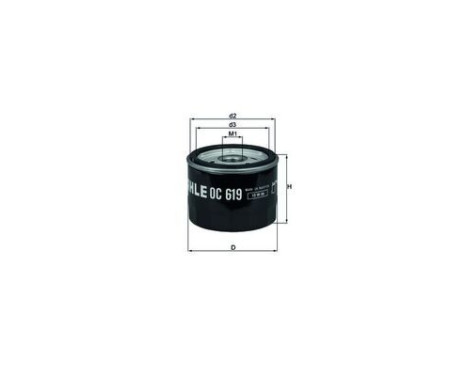 Oil Filter OC 619 Mahle, Image 3