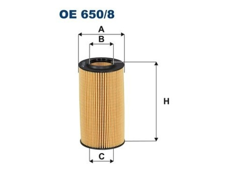 Oil filter OE 650/8 Filtron