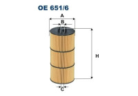 Oil filter OE 651/6 Filtron