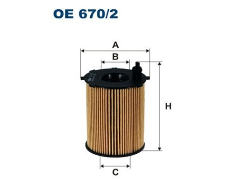 Oil filter OE 670/2 Filtron