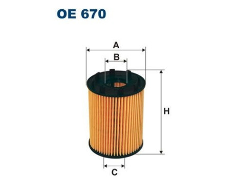 Oil filter OE 670 Filtron