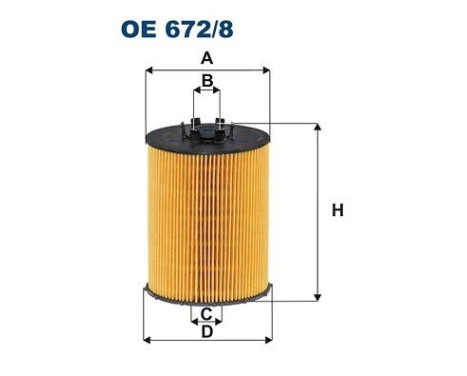 Oil filter OE 672/8 Filtron