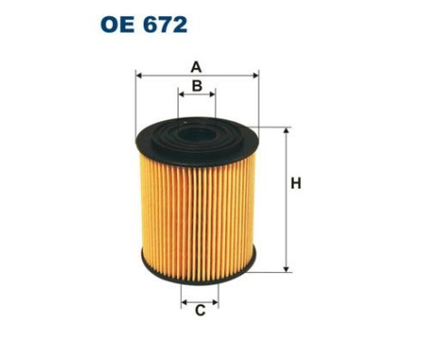 Oil filter OE 672 Filtron