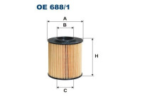 Oil filter OE 688/1 Filtron