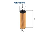 Oil filter OE 688/6 Filtron