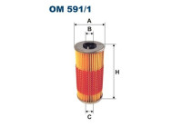 Oil filter OM 591/1 Filtron