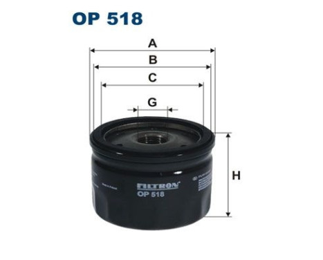 Oil filter OP 518 Filtron