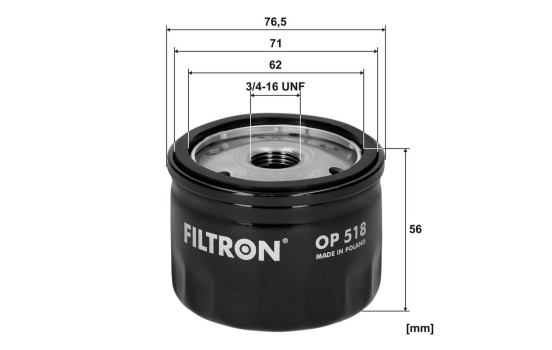 Oil filter OP 518 Filtron, Image 2