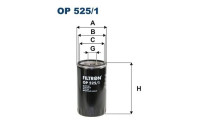 Oil filter OP 525/1 Filtron