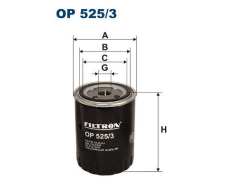 Oil filter OP 525/3 Filtron