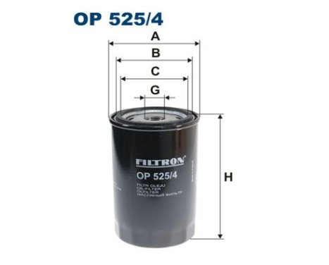 Oil filter OP 525/4 Filtron