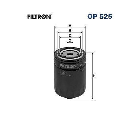 Oil filter OP 525 Filtron