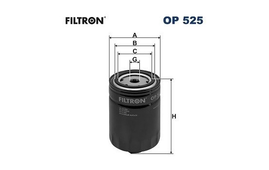 Oil filter OP 525 Filtron