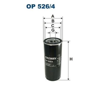 Oil filter OP 526/4 Filtron