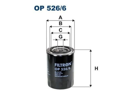 Oil filter OP 526/6 Filtron