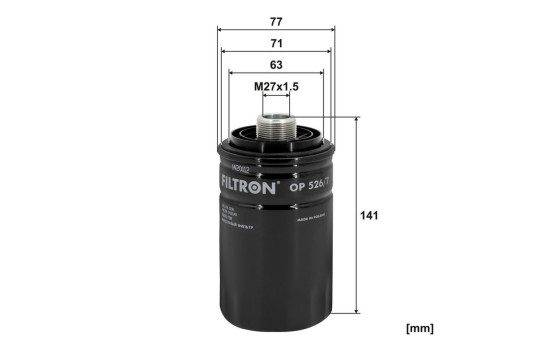 Oil filter OP 526/7 Filtron, Image 3